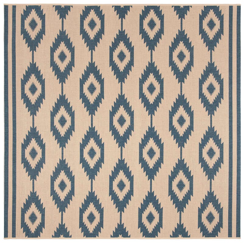 Safavieh Linden Lnd171M Blue / Creme Damask Area Rug