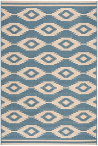 Safavieh Linden Lnd171N Cream / Blue Damask Area Rug