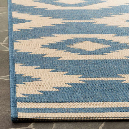 Safavieh Linden Lnd171N Cream / Blue Damask Area Rug