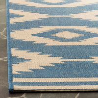 Safavieh Linden Lnd171N Cream / Blue Damask Area Rug