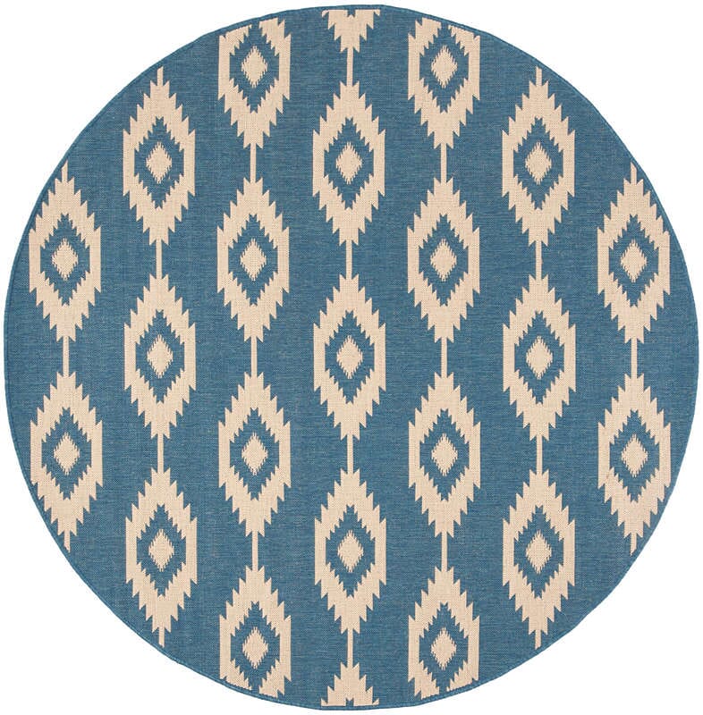 Safavieh Linden Lnd171N Cream / Blue Damask Area Rug