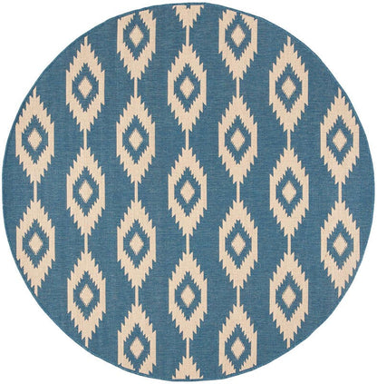 Safavieh Linden Lnd171N Cream / Blue Damask Area Rug