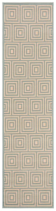 Safavieh Linden Lnd173L Cream / Aqua Geometric Area Rug