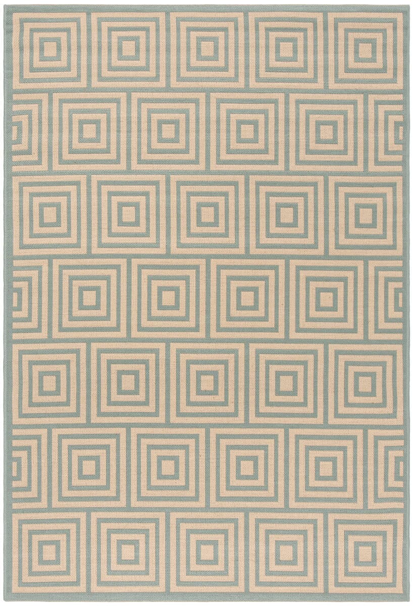 Safavieh Linden Lnd173L Cream / Aqua Geometric Area Rug