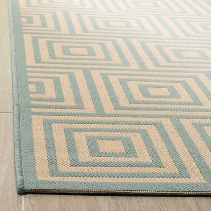 Safavieh Linden Lnd173L Cream / Aqua Geometric Area Rug