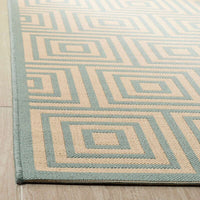 Safavieh Linden Lnd173L Cream / Aqua Geometric Area Rug