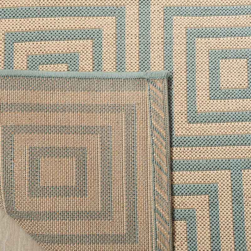 Safavieh Linden Lnd173L Cream / Aqua Geometric Area Rug