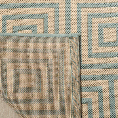 Safavieh Linden Lnd173L Cream / Aqua Geometric Area Rug