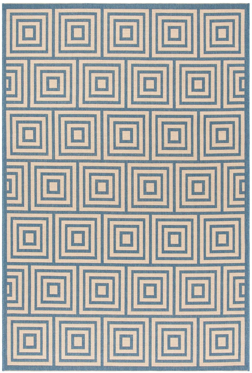 Safavieh Linden Lnd173N Cream / Blue Geometric Area Rug