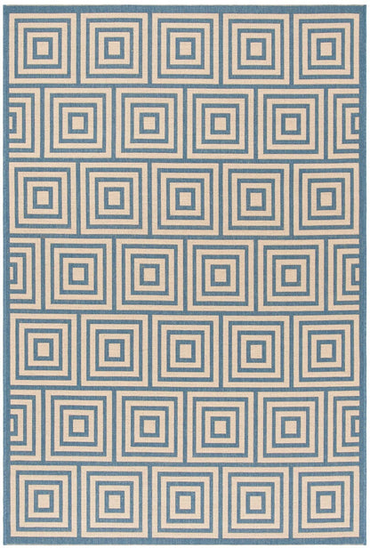 Safavieh Linden Lnd173N Cream / Blue Geometric Area Rug