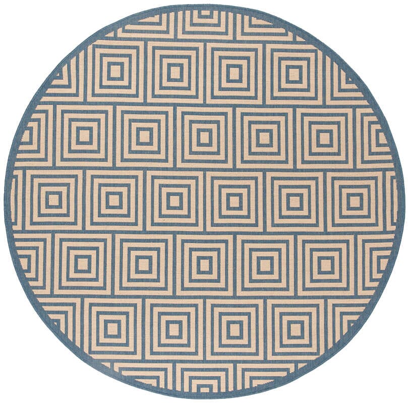 Safavieh Linden Lnd173N Cream / Blue Geometric Area Rug