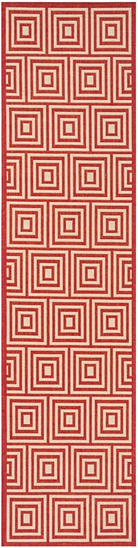 Safavieh Linden Lnd173Q Red / Creme Geometric Area Rug