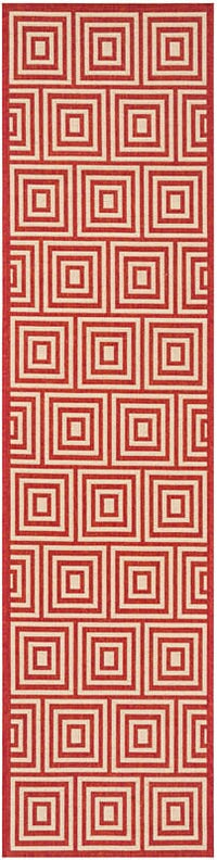 Safavieh Linden Lnd173Q Red / Creme Geometric Area Rug