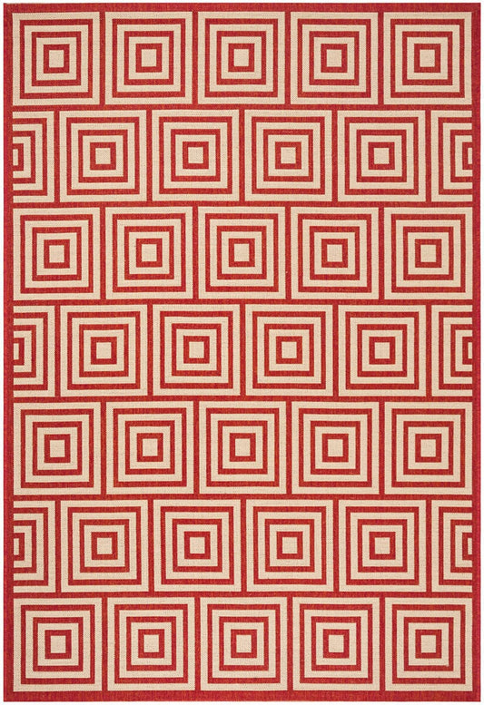 Safavieh Linden Lnd173Q Red / Creme Geometric Area Rug