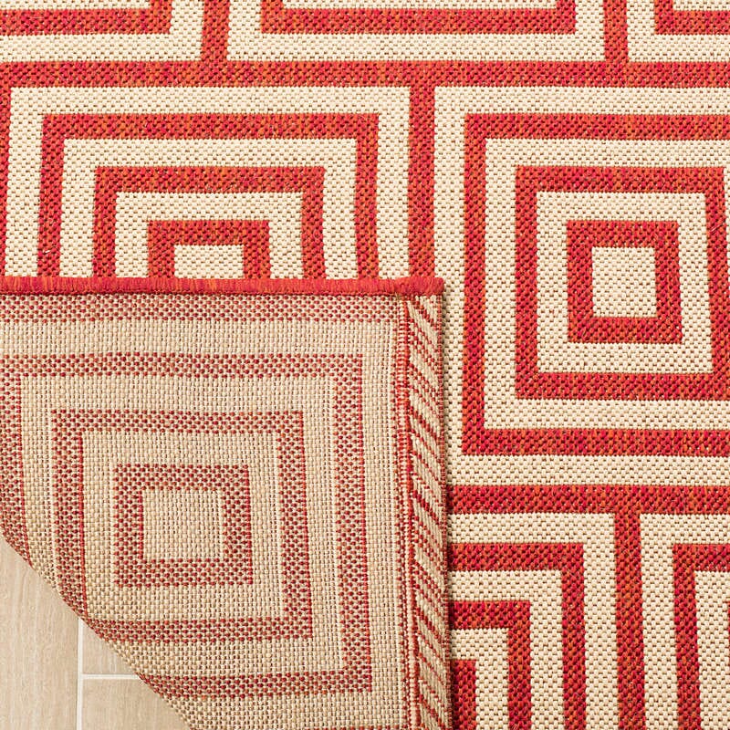 Safavieh Linden Lnd173Q Red / Creme Geometric Area Rug