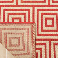 Safavieh Linden Lnd173Q Red / Creme Geometric Area Rug