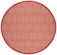 Safavieh Linden Lnd173Q Red / Creme Geometric Area Rug