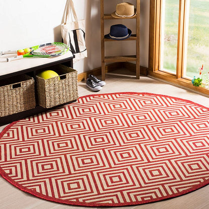 Safavieh Linden Lnd173Q Red / Creme Geometric Area Rug