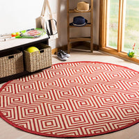 Safavieh Linden Lnd173Q Red / Creme Geometric Area Rug