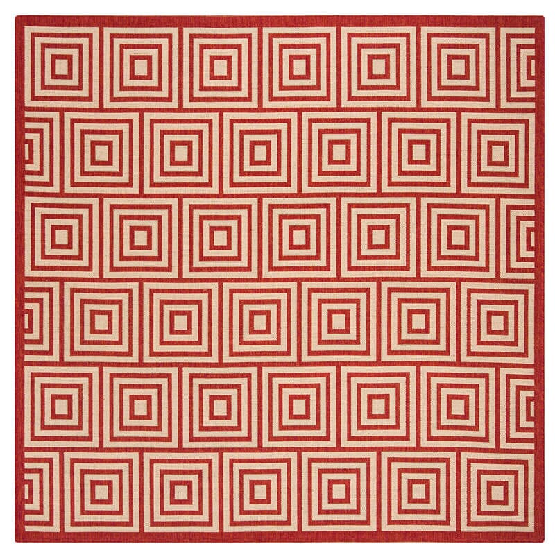 Safavieh Linden Lnd173Q Red / Creme Geometric Area Rug