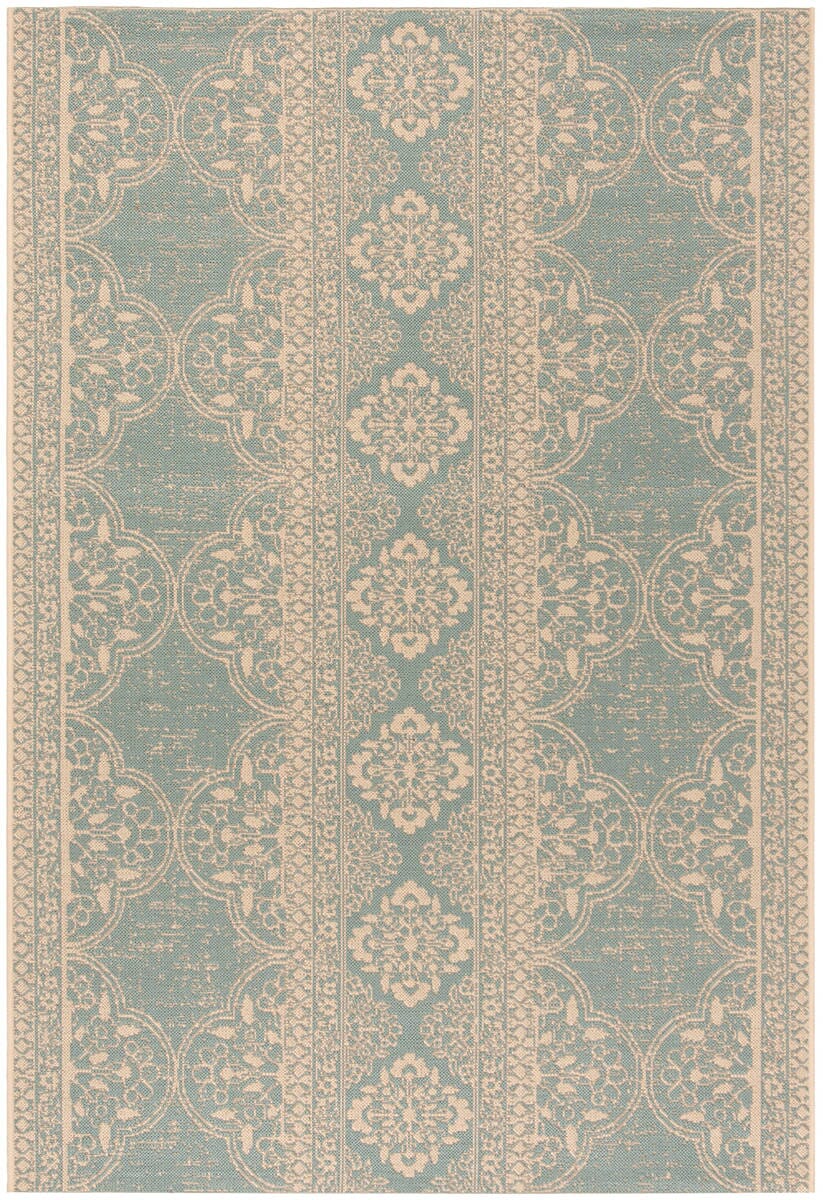 Safavieh Linden Lnd174L Cream / Aqua Area Rug