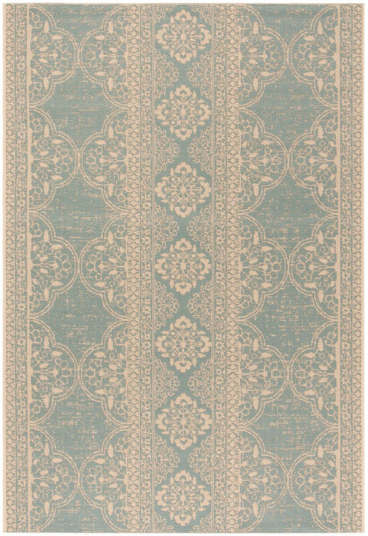 Safavieh Linden Lnd174L Cream / Aqua Area Rug