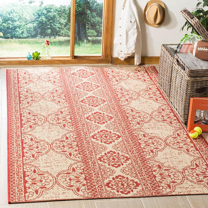 Safavieh Linden Lnd174Q Red / Creme Area Rug