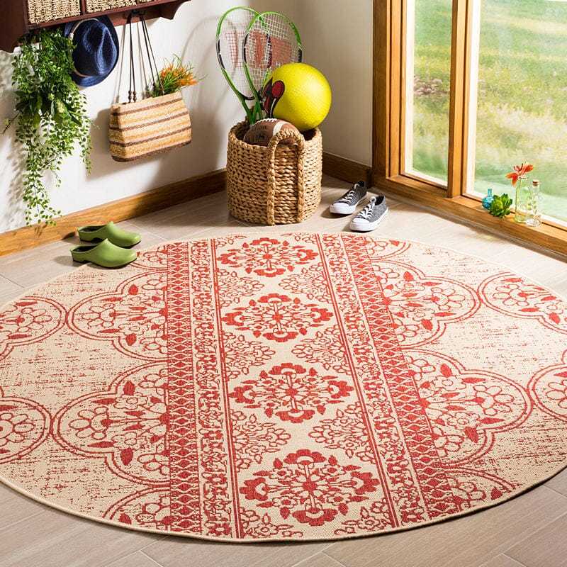 Safavieh Linden Lnd174Q Red / Creme Area Rug