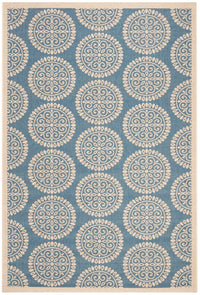 Safavieh Linden Lnd176M Blue / Creme Damask Area Rug