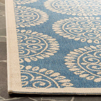 Safavieh Linden Lnd176M Blue / Creme Damask Area Rug