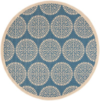 Safavieh Linden Lnd176M Blue / Creme Damask Area Rug