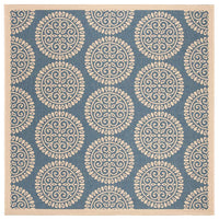 Safavieh Linden Lnd176M Blue / Creme Damask Area Rug