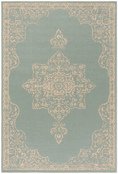 Safavieh Linden Lnd180L Cream / Aqua Area Rug