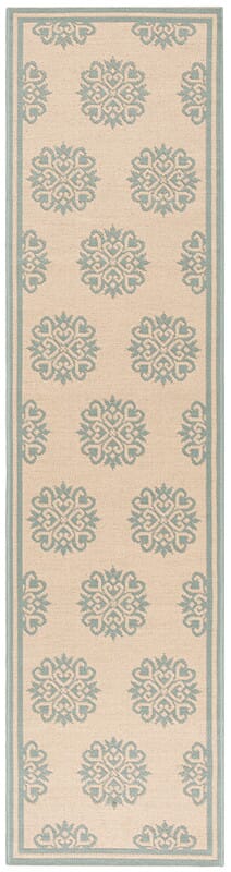 Safavieh Linden Lnd181L Cream / Aqua Geometric Area Rug