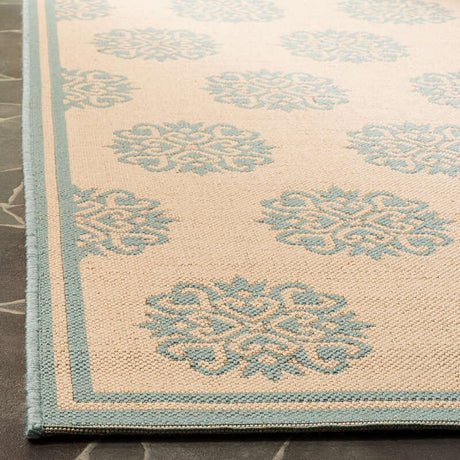 Safavieh Linden Lnd181L Cream / Aqua Rugs.