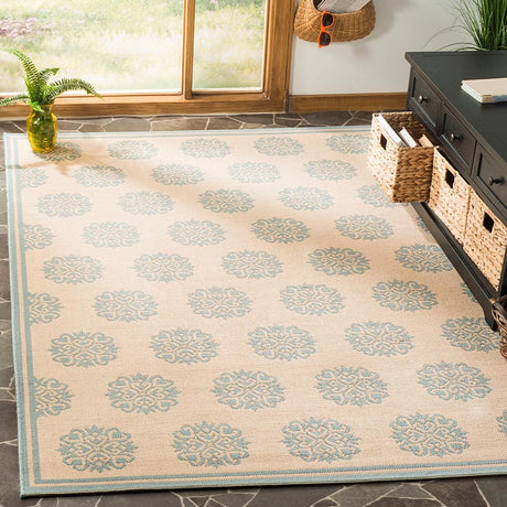 Safavieh Linden Lnd181L Cream / Aqua Rugs.