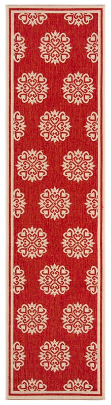 Safavieh Linden Lnd181Q Red / Creme Geometric Area Rug