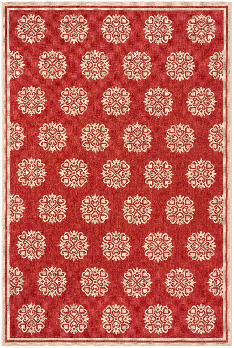 Safavieh Linden Lnd181Q Red / Creme Geometric Area Rug