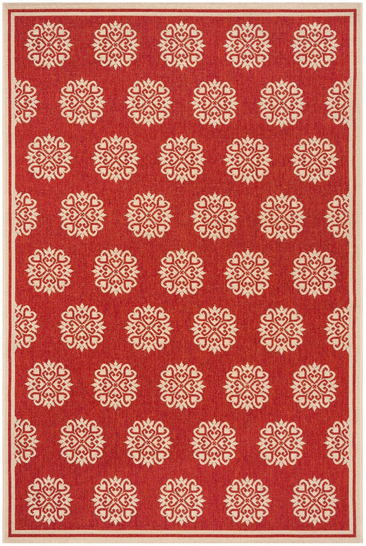 Safavieh Linden Lnd181Q Red / Creme Geometric Area Rug