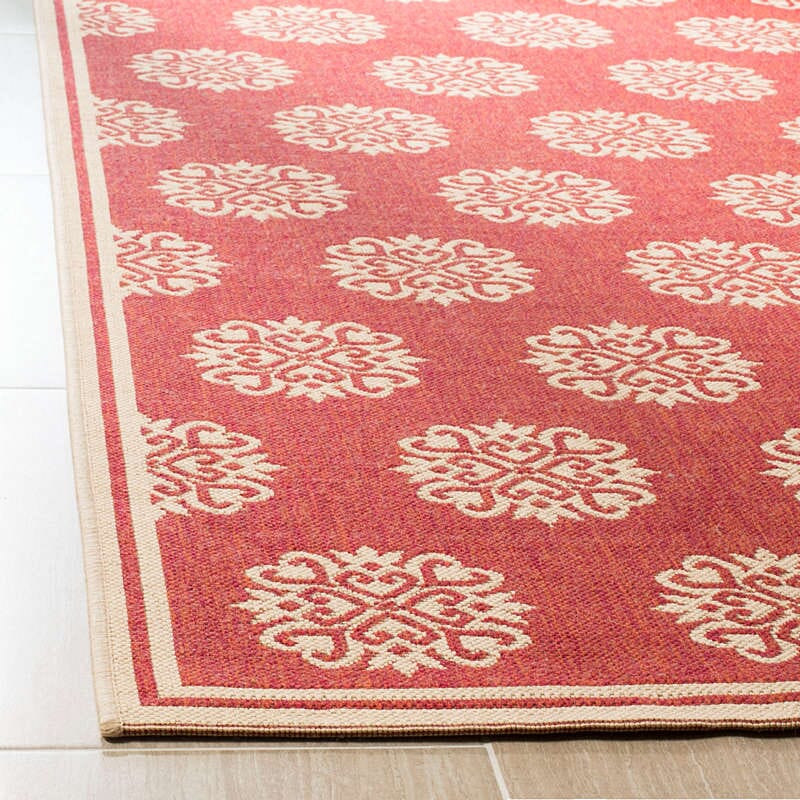 Safavieh Linden Lnd181Q Red / Creme Geometric Area Rug