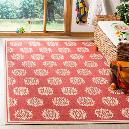 Safavieh Linden Lnd181Q Red / Creme Geometric Area Rug