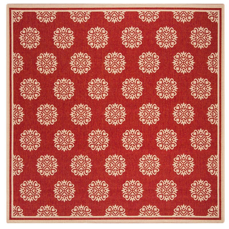 Safavieh Linden Lnd181Q Red / Creme Geometric Area Rug