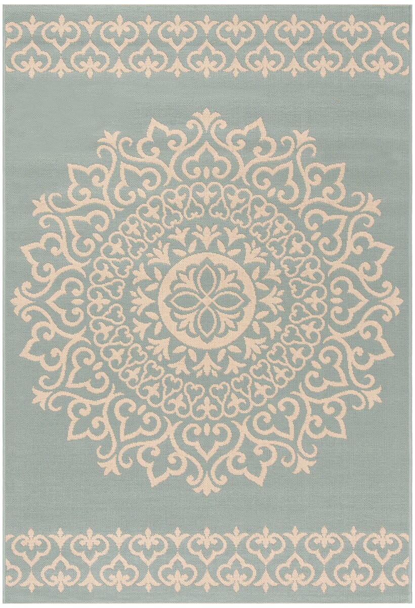 Safavieh Linden Lnd183L Cream / Aqua Area Rug