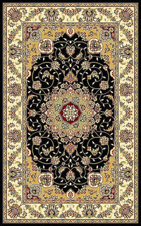 Safavieh Lyndhurst Lnh329A Black / Ivory Area Rug