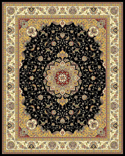 Safavieh Lyndhurst Lnh329A Black / Ivory Area Rug