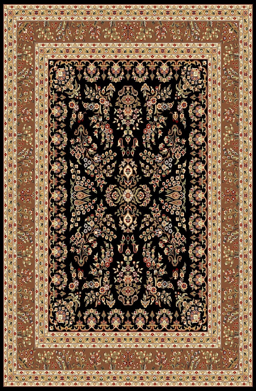 Safavieh Lyndhurst Lnh331D Black / Tan Area Rug