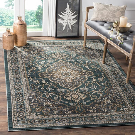 Safavieh Lyndhurst Lnh338A Teal / Grey Rugs.