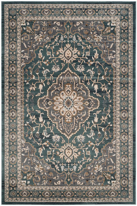 Safavieh Lyndhurst Lnh338A Teal / Grey Rugs.