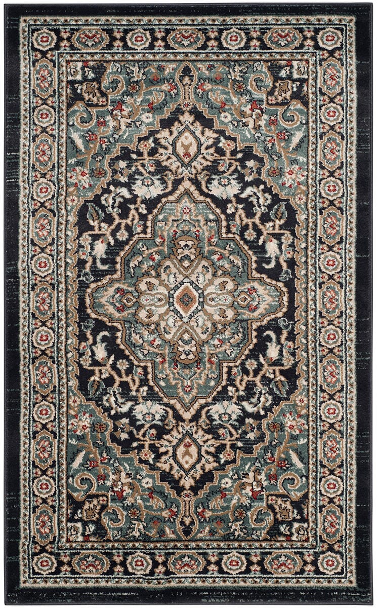 Safavieh Lyndhurst Lnh338C Anthracite / Teal Area Rug