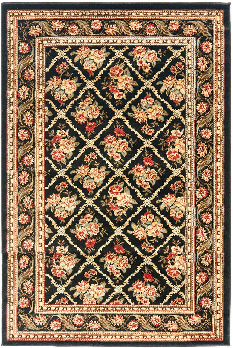 Safavieh Lyndhurst Lnh556-9090 Black / Black Area Rug